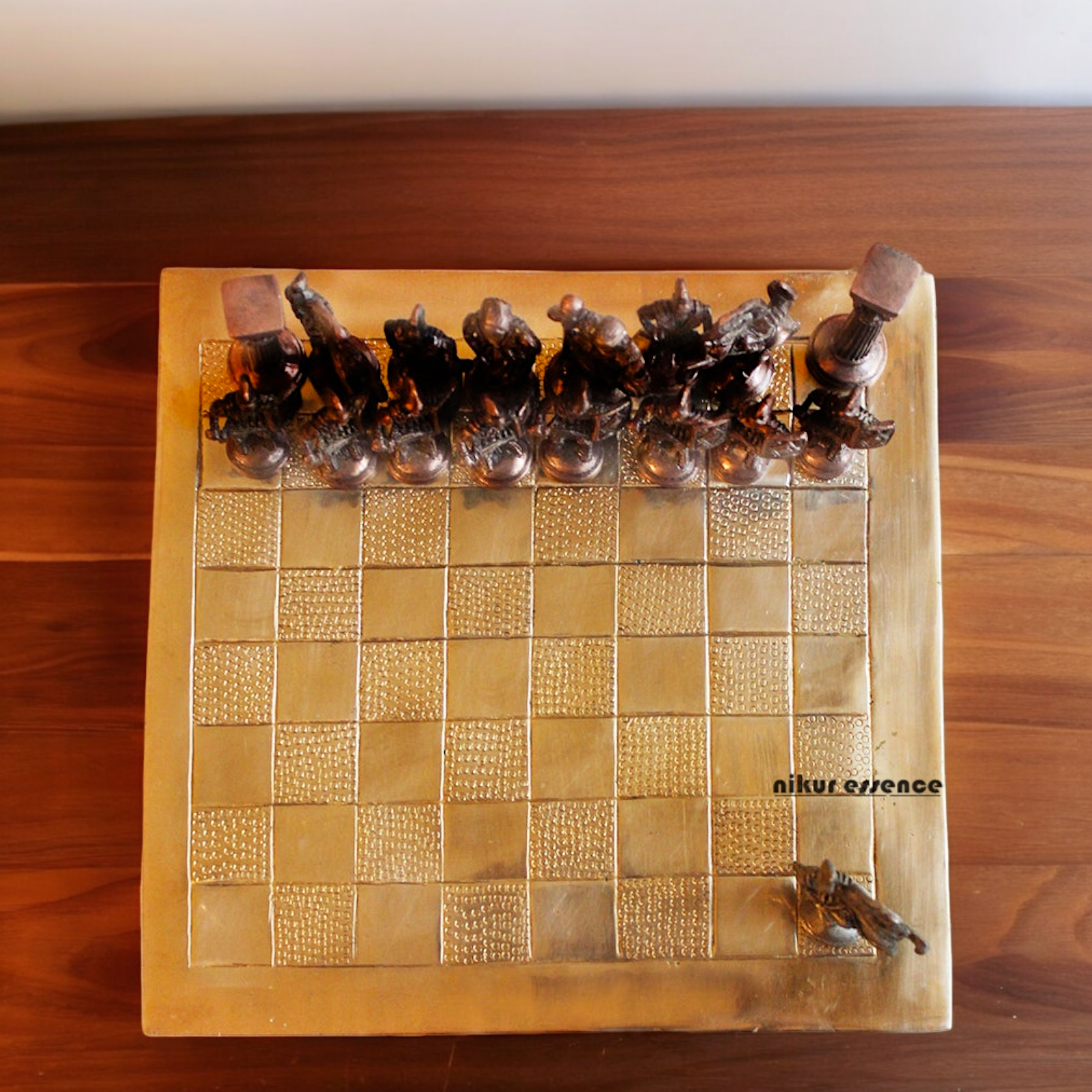 Brass Chess Board Game - 9.5 Inches