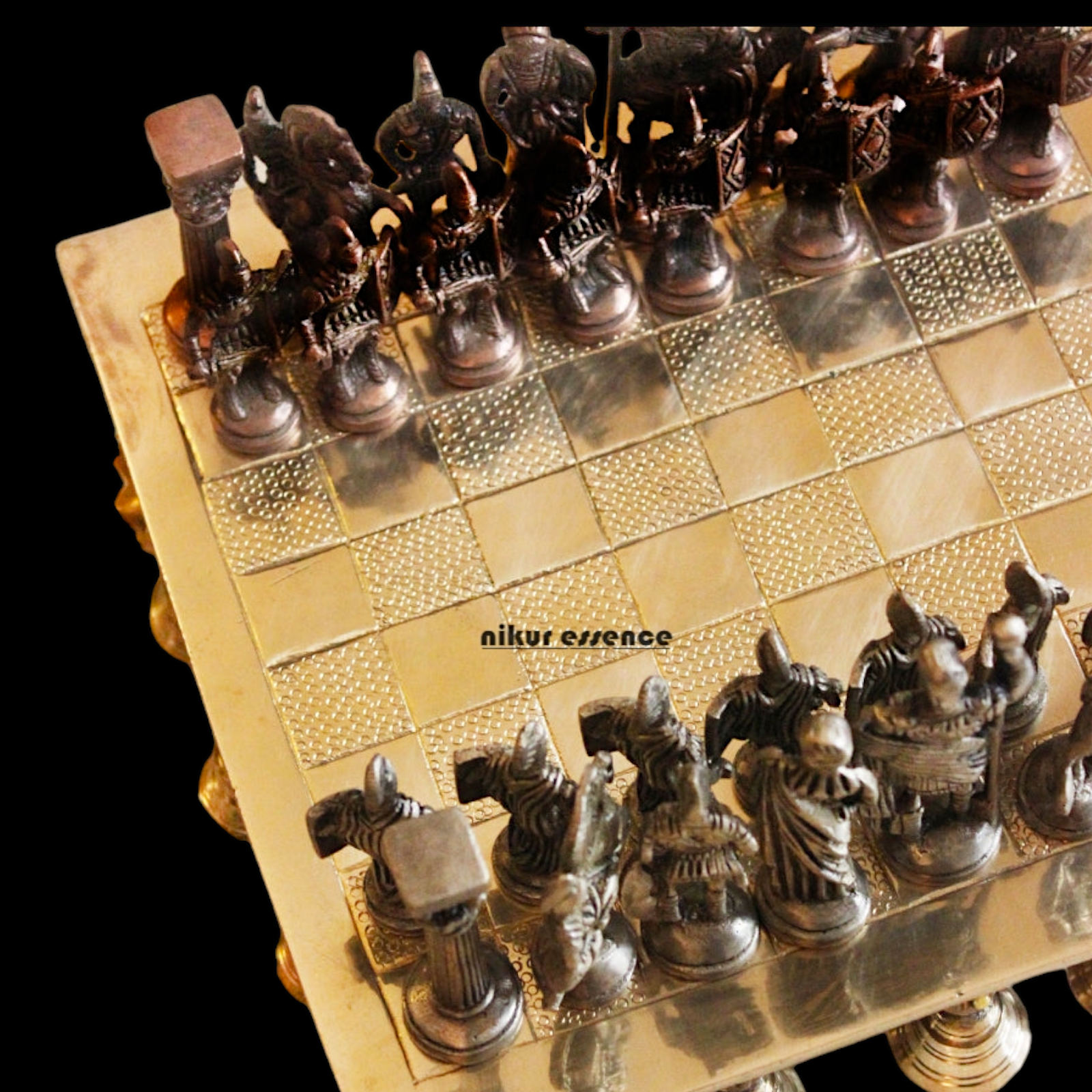 Brass Chess Board Game - 9.5 Inches