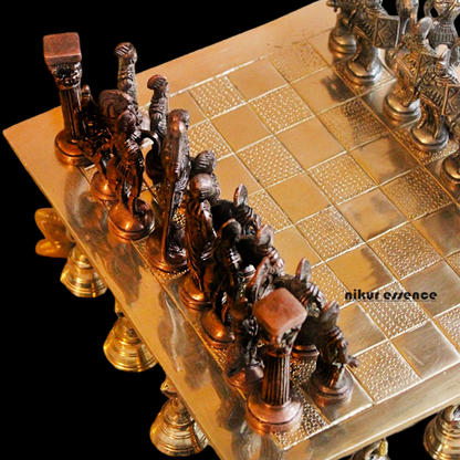 Brass Chess Board Game - 9.5 Inches