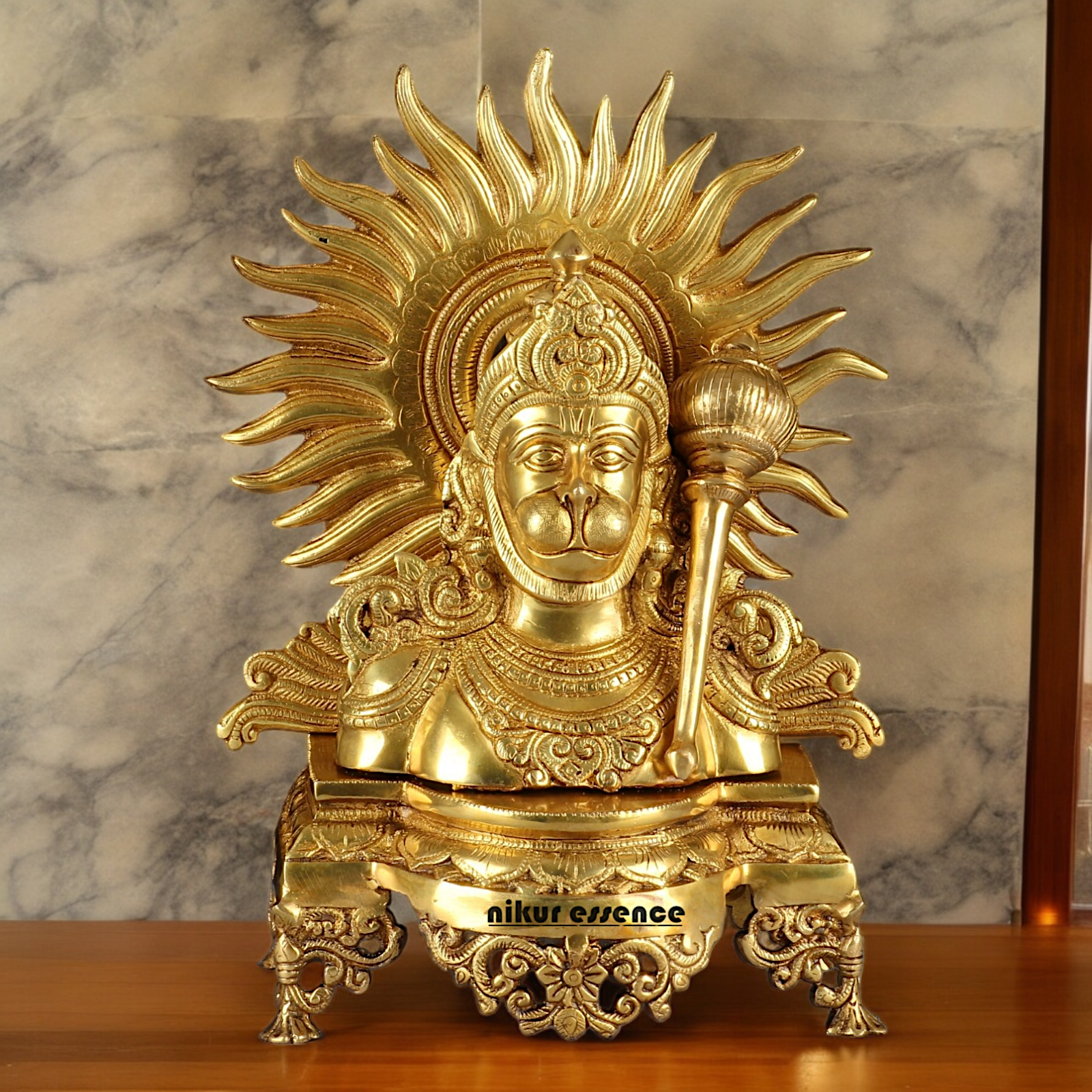 Buy Hanuman Face Solid Brass idol - 14.5 inches