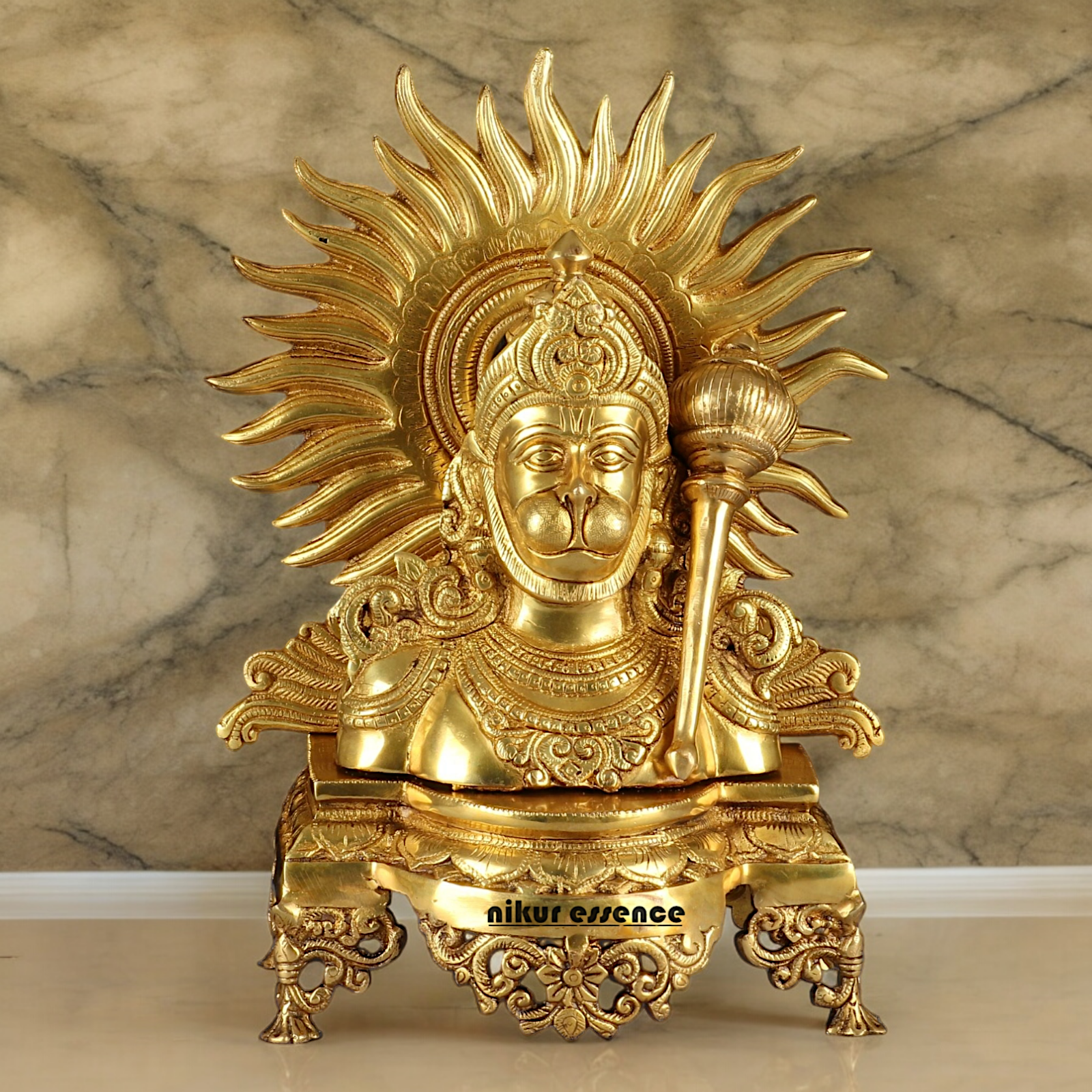 Buy Hanuman Face Solid Brass idol - 14.5 inches