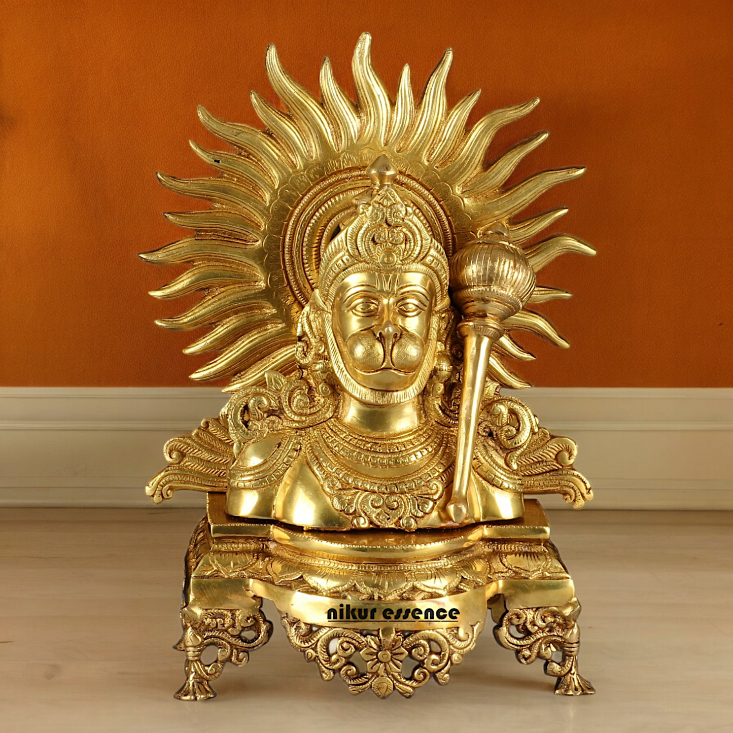 Buy Hanuman Face Solid Brass idol - 14.5 inches