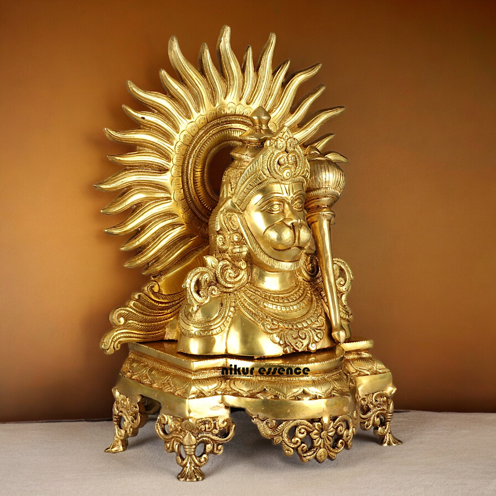 Buy Hanuman Face Solid Brass idol - 14.5 inches