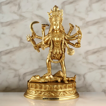 Solid Brass Kali Maa Statue - 15 Inches