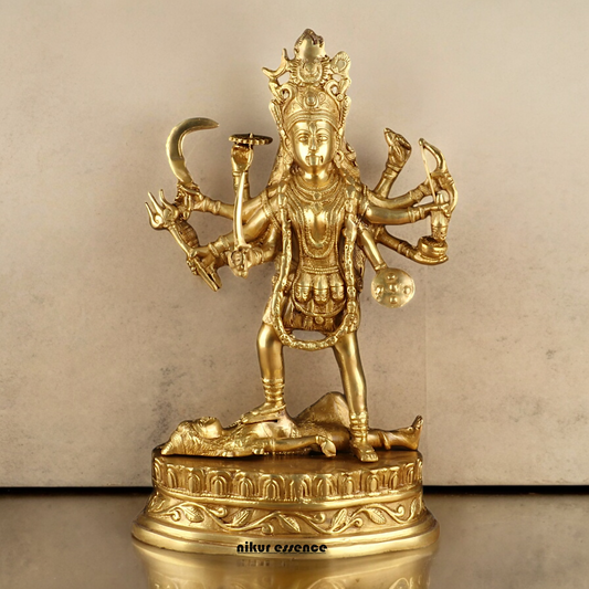 Solid Brass Kali Maa Statue - 15 Inches