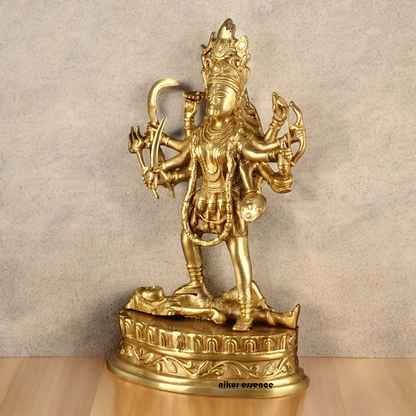 Solid Brass Kali Maa Statue - 15 Inches