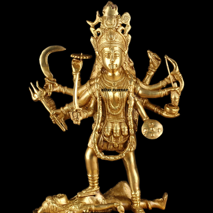 Solid Brass Kali Maa Statue - 15 Inches