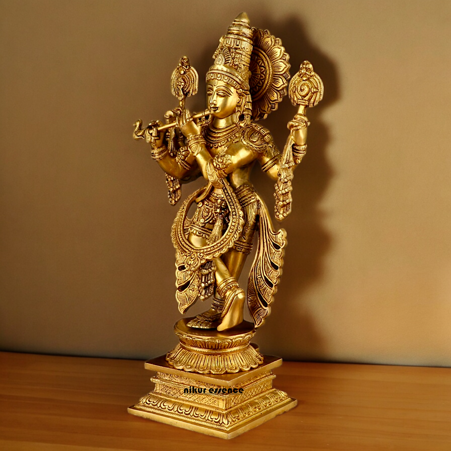 Buy Solid Brass Krishna Standing large Statue- 20 inches