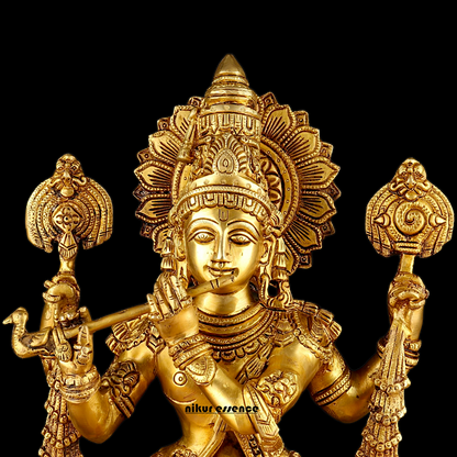 Buy Solid Brass Krishna Standing large Statue- 20 inches