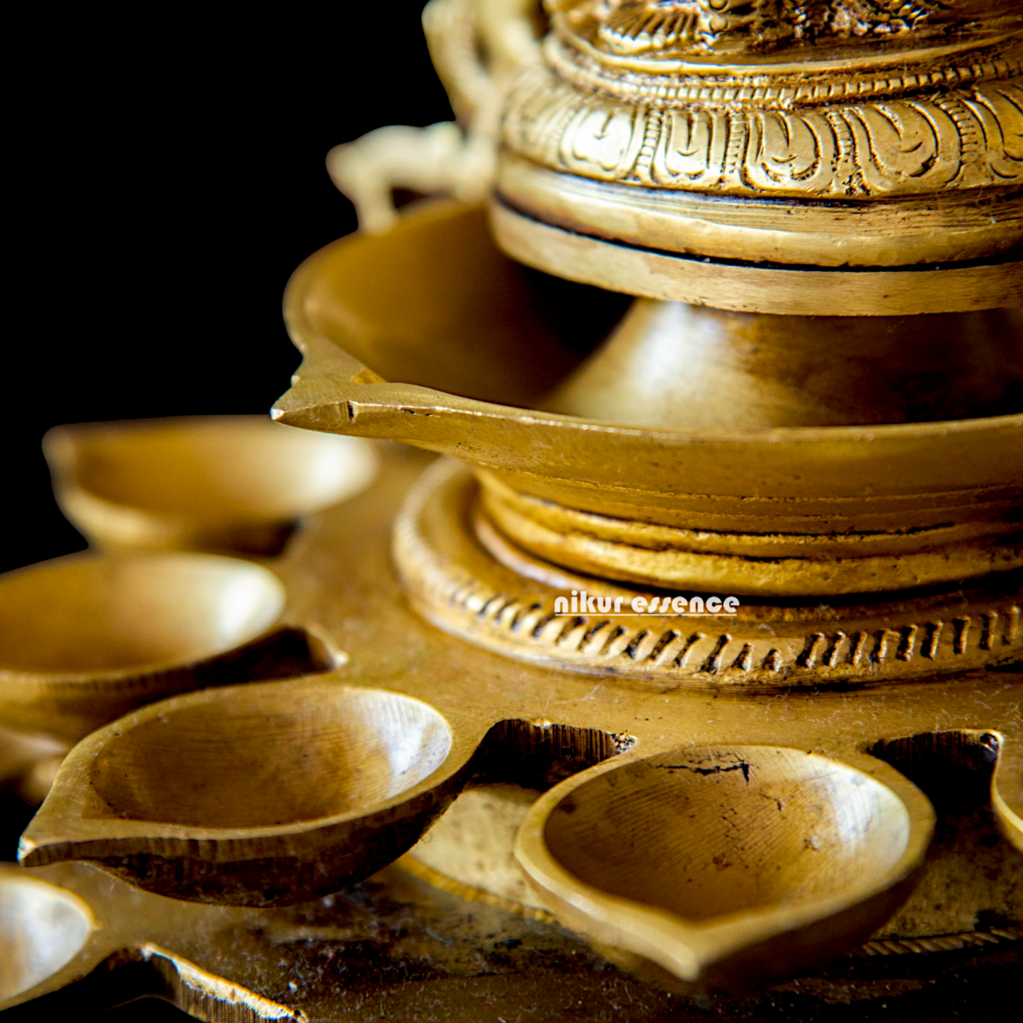 Brass Ganesh Vinayaka Diya - 12.5 inches