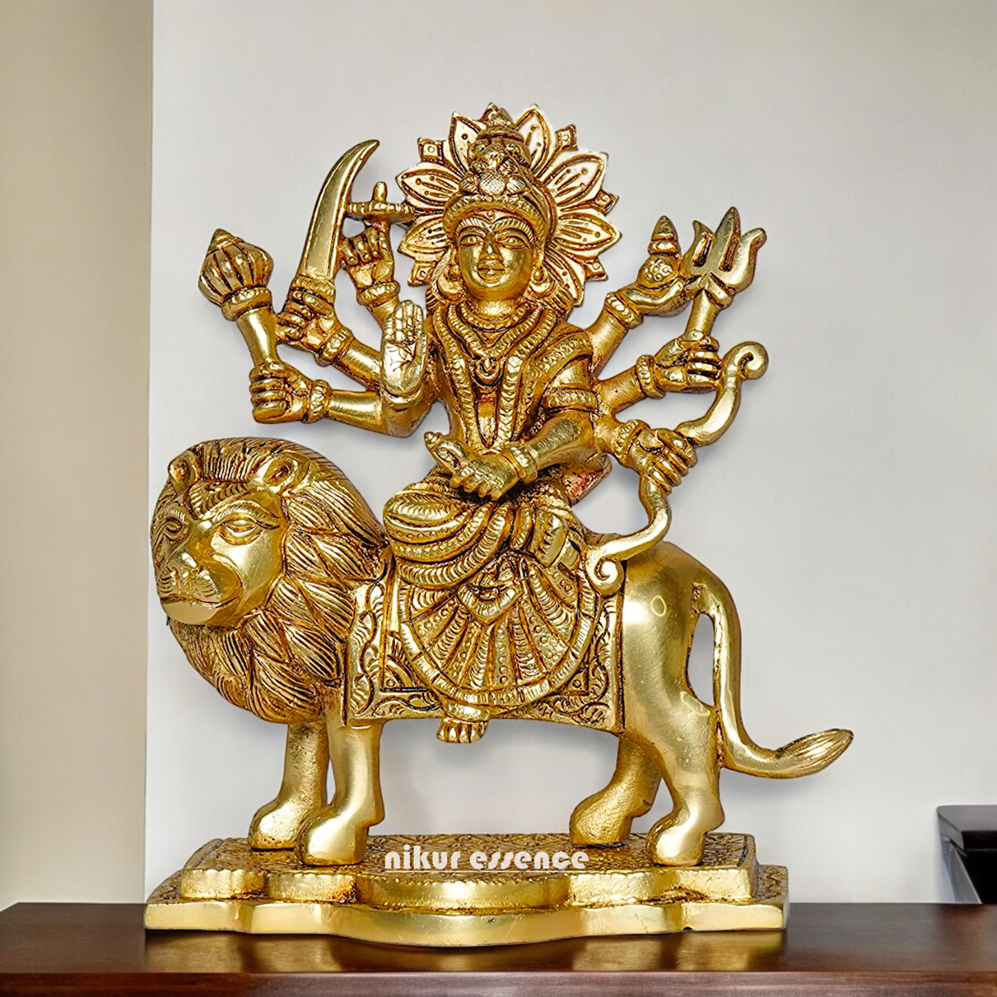 Buy Solid brass Durga maa Idol - 19.558 cm