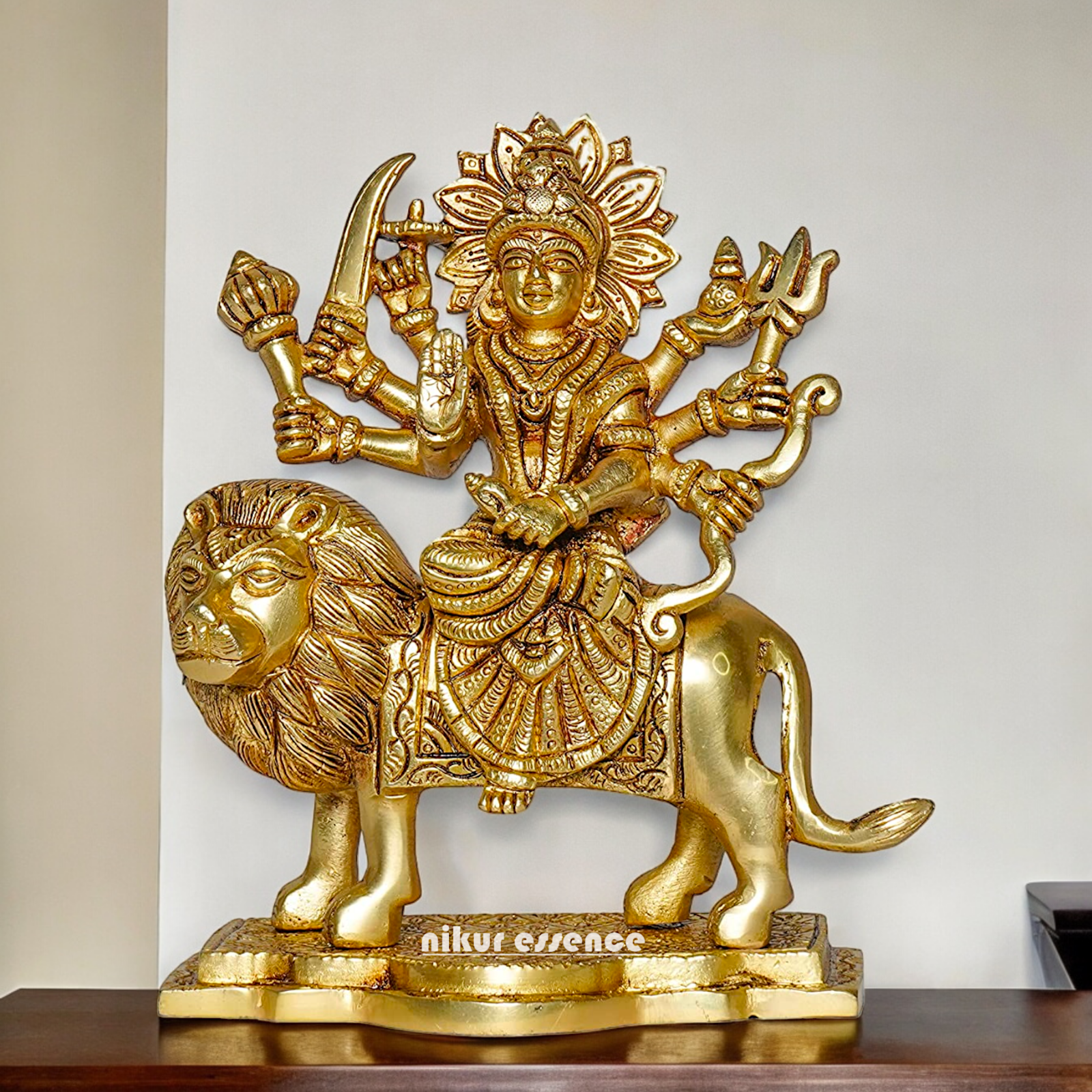 Buy Solid brass Durga maa Idol - 19.558 cm