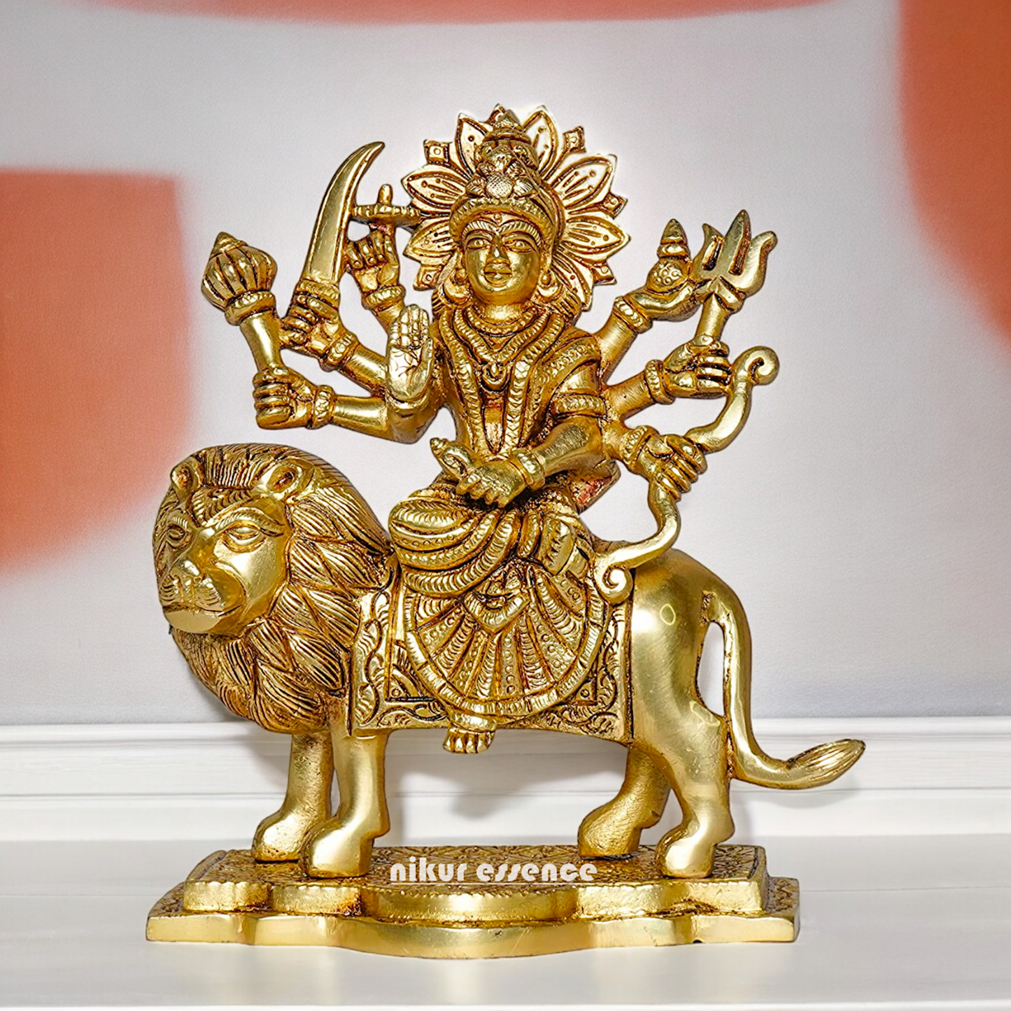 Buy Solid brass Durga maa Idol - 19.558 cm