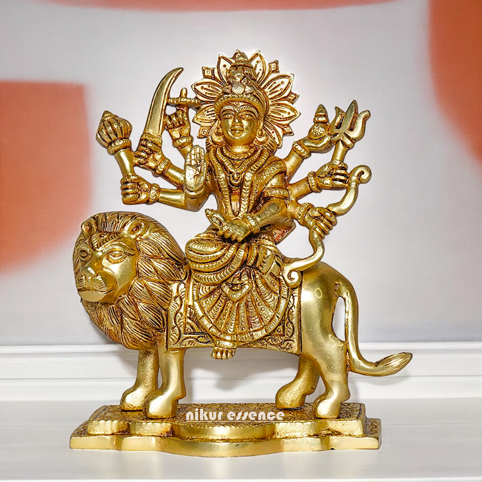 Buy Solid brass Durga maa Idol - 19.558 cm