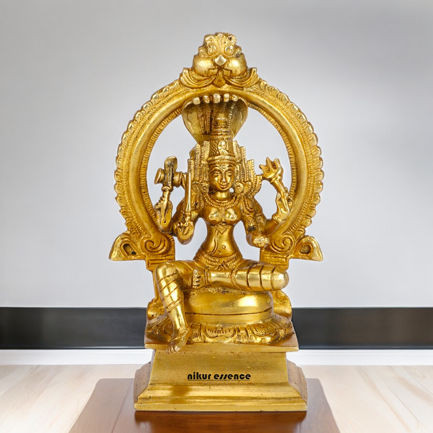 Online Solid Brass Goddess Mariamman Devi Statue - 6.8 Inches