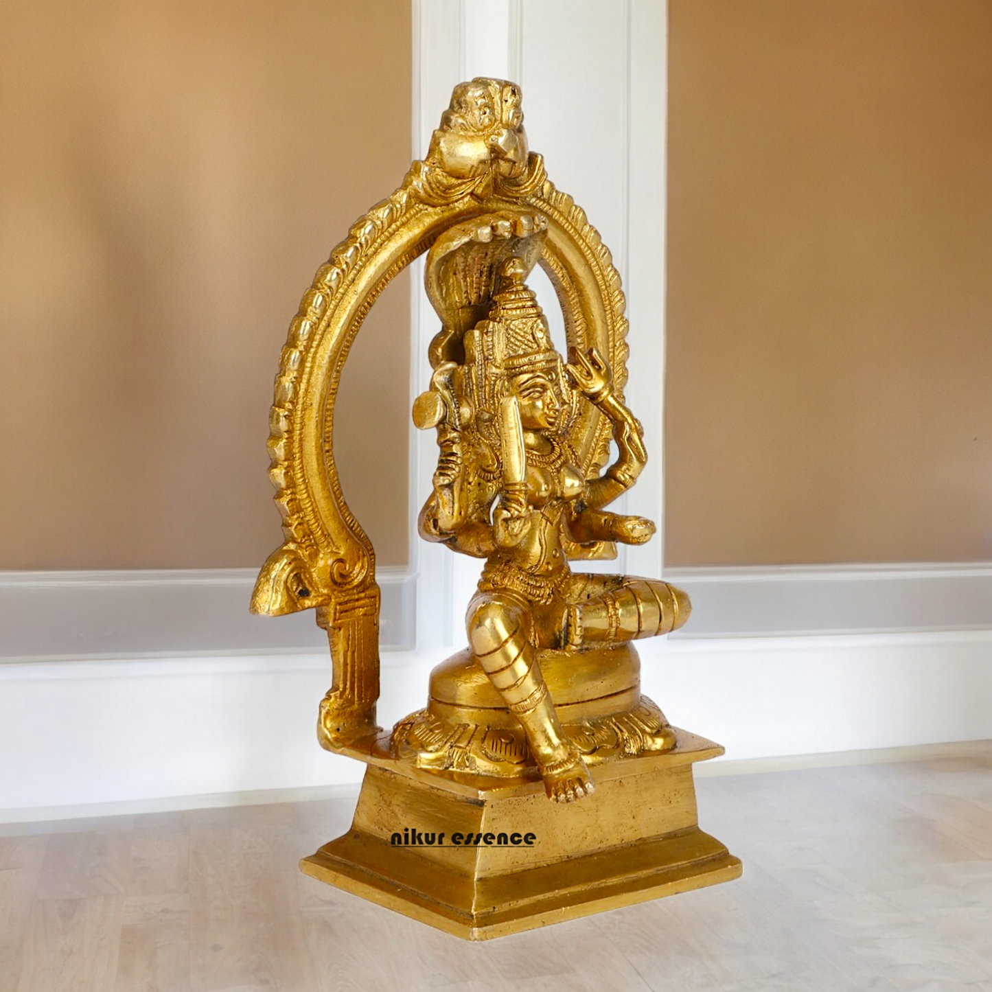 Online Solid Brass Goddess Mariamman Devi Statue - 6.8 Inches