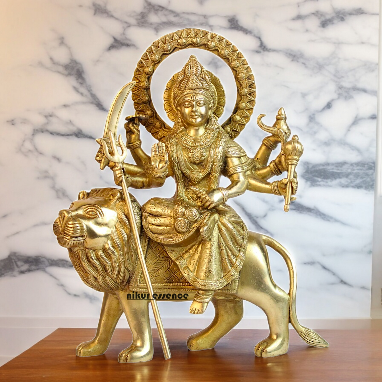 Solid Durga Sherawali Maa idol - 12 inches