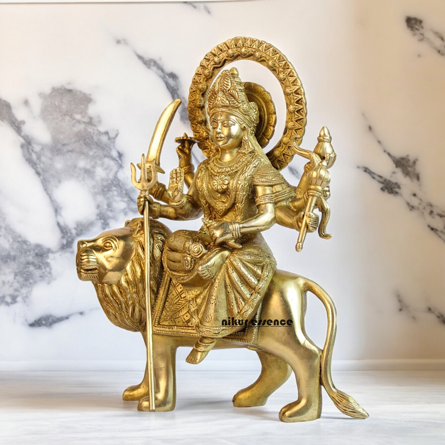 Solid Durga Sherawali Maa idol - 12 inches