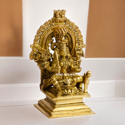 Pure Brass Goddess Mariamman Statue - 14 cm Idols Nikuressence