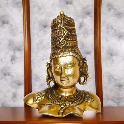 Solid Brass Devi Parvati Idol - 12 inches Idols Nikuressence