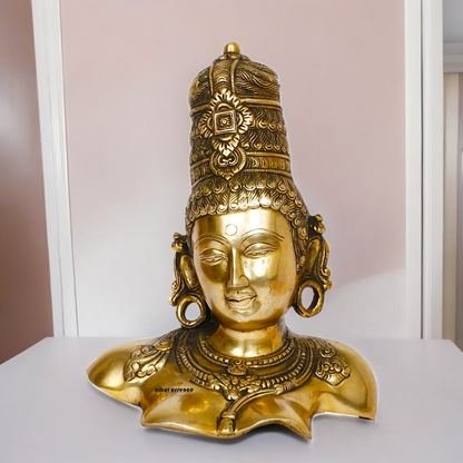 Solid Brass Devi Parvati Idol - 12 inches Idols Nikuressence