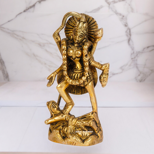 Superfine Brass Kali Maa Devi Statue - 12 cm