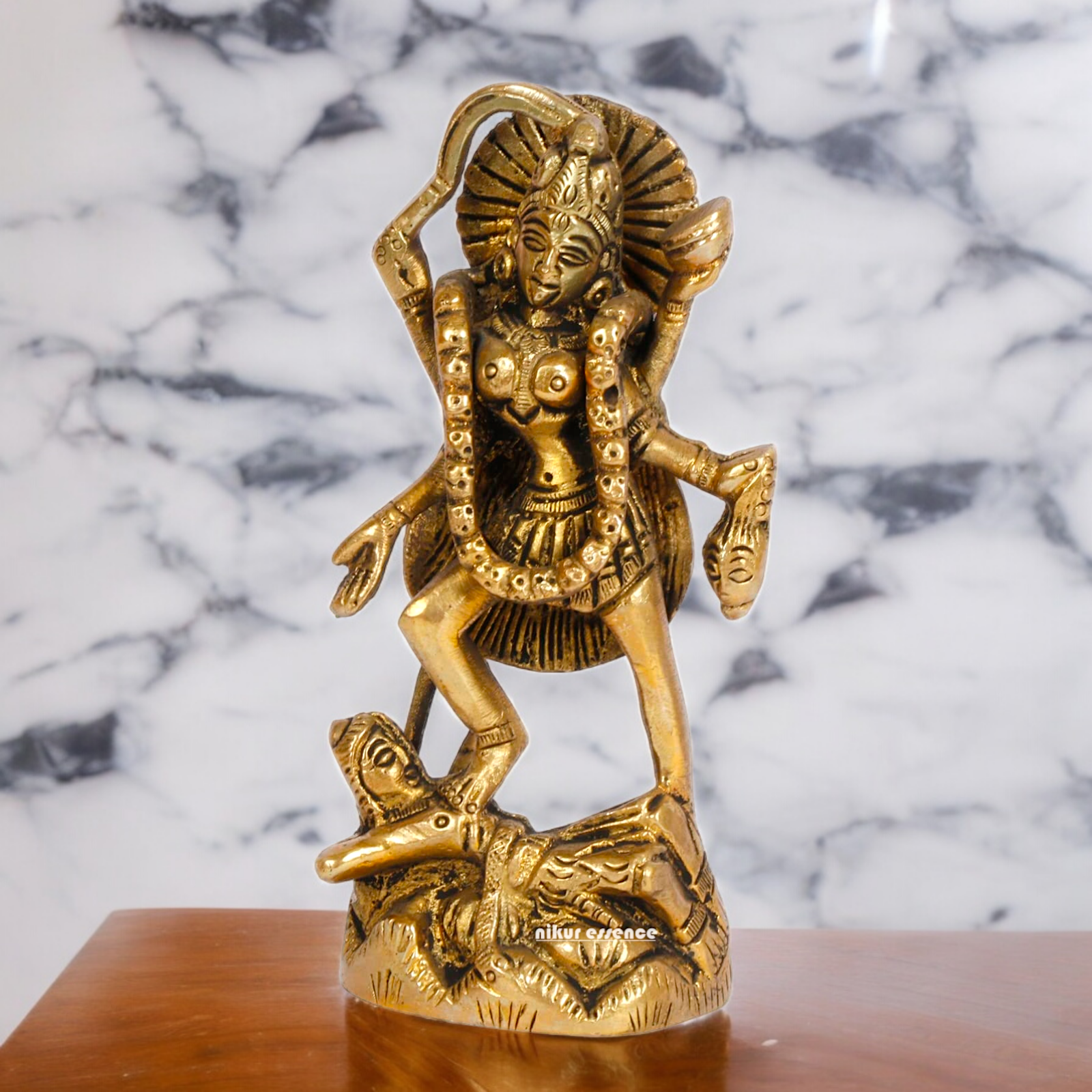 Superfine Brass Kali Maa Devi Statue - 12 cm Idols Nikuressence