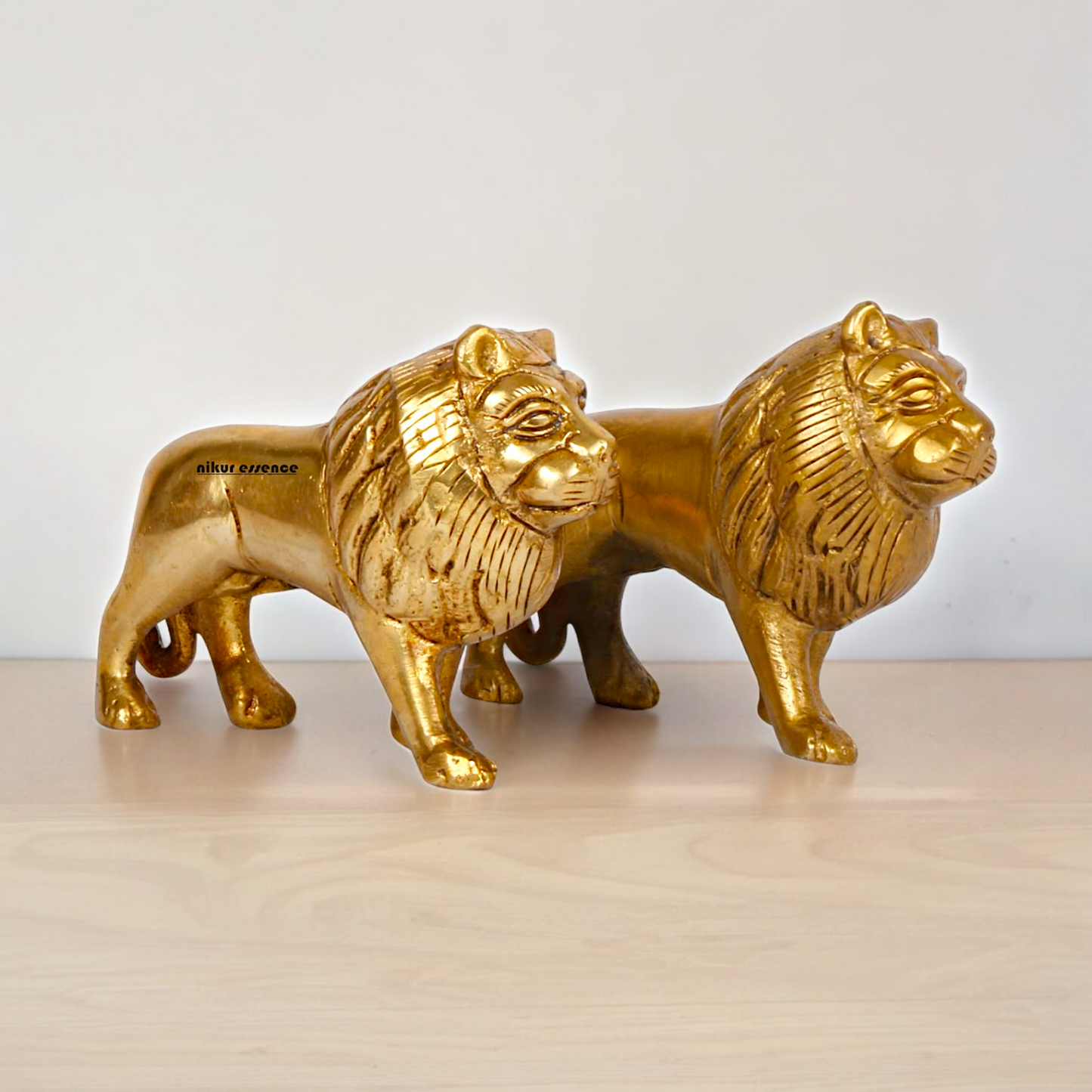 Online Brass 2 Pair Lion Idol - 4 inches Idols Nikuressence