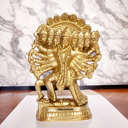 Solid Brass Online Panchmukhi Hanuman - 4.5 inches