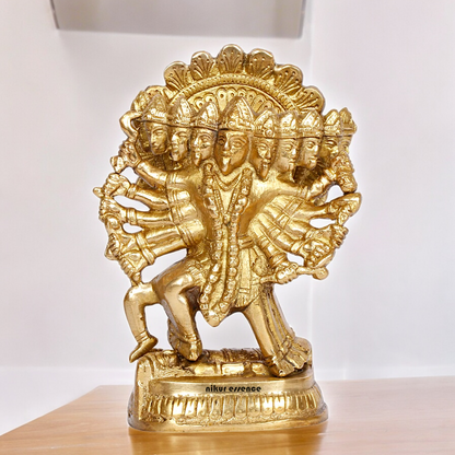 Solid Brass Online Panchmukhi Hanuman - 4.5 inches