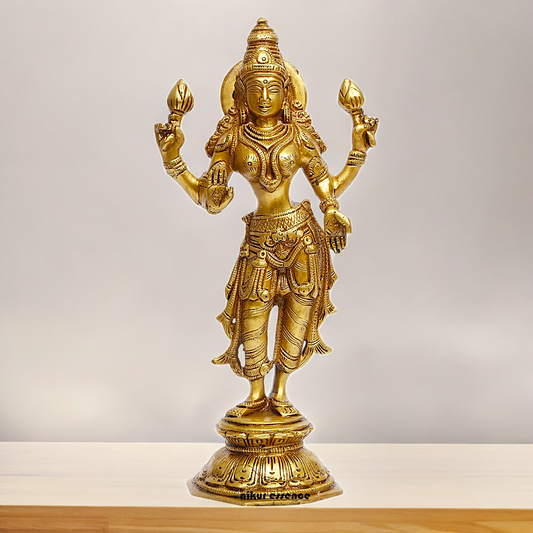 Pure Brass Lakshmi Standing idol - 10.039 inches Nikuressence brass lakshmi idol Brass Lakshmi Standing idol brass lakshmi statue Buy brass lakshmi idol in USA Buy Lakshmi Standing idol decor items for diwali diwali decorative items online diwali gift ideas for customer diwali lakshmi pooja diwali lakshmi puja diwali lakshmi puja mantra Goddess Lakshmi and Ganesha Goddess Lakshmi Idol Goddess Lakshmi Statue