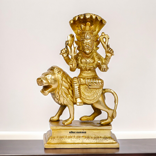 Shop Brass Durga Maa with Sheshnag Idol - 9 inches