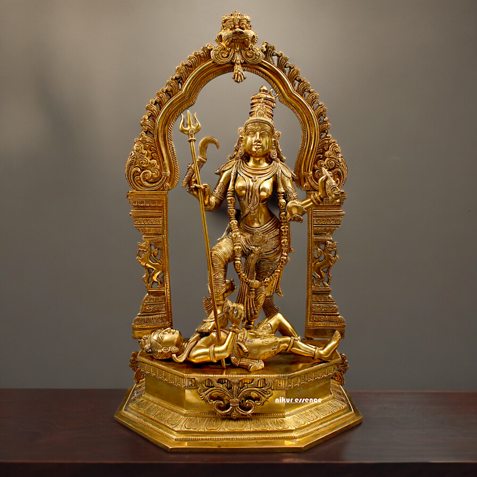 Goddess Solid Brass Kali Maa Idol - 22.047 inches