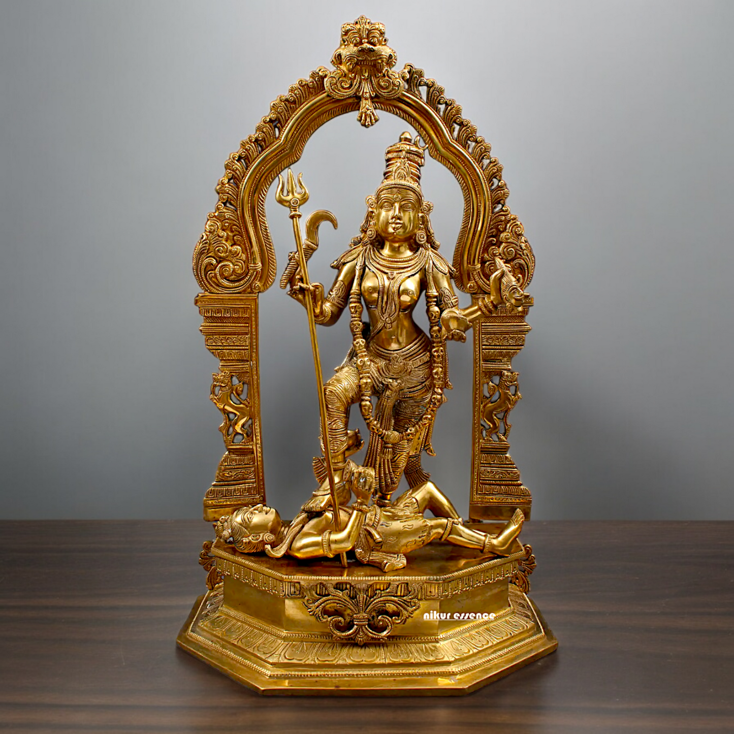 Goddess Solid Brass Kali Maa Idol - 22.047 inches