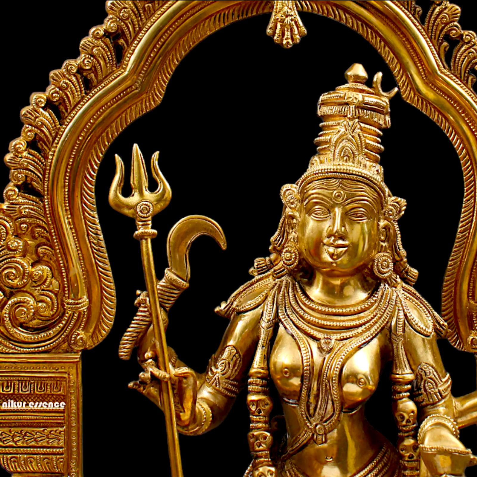 Goddess Solid Brass Kali Maa Idol - 22.047 inches