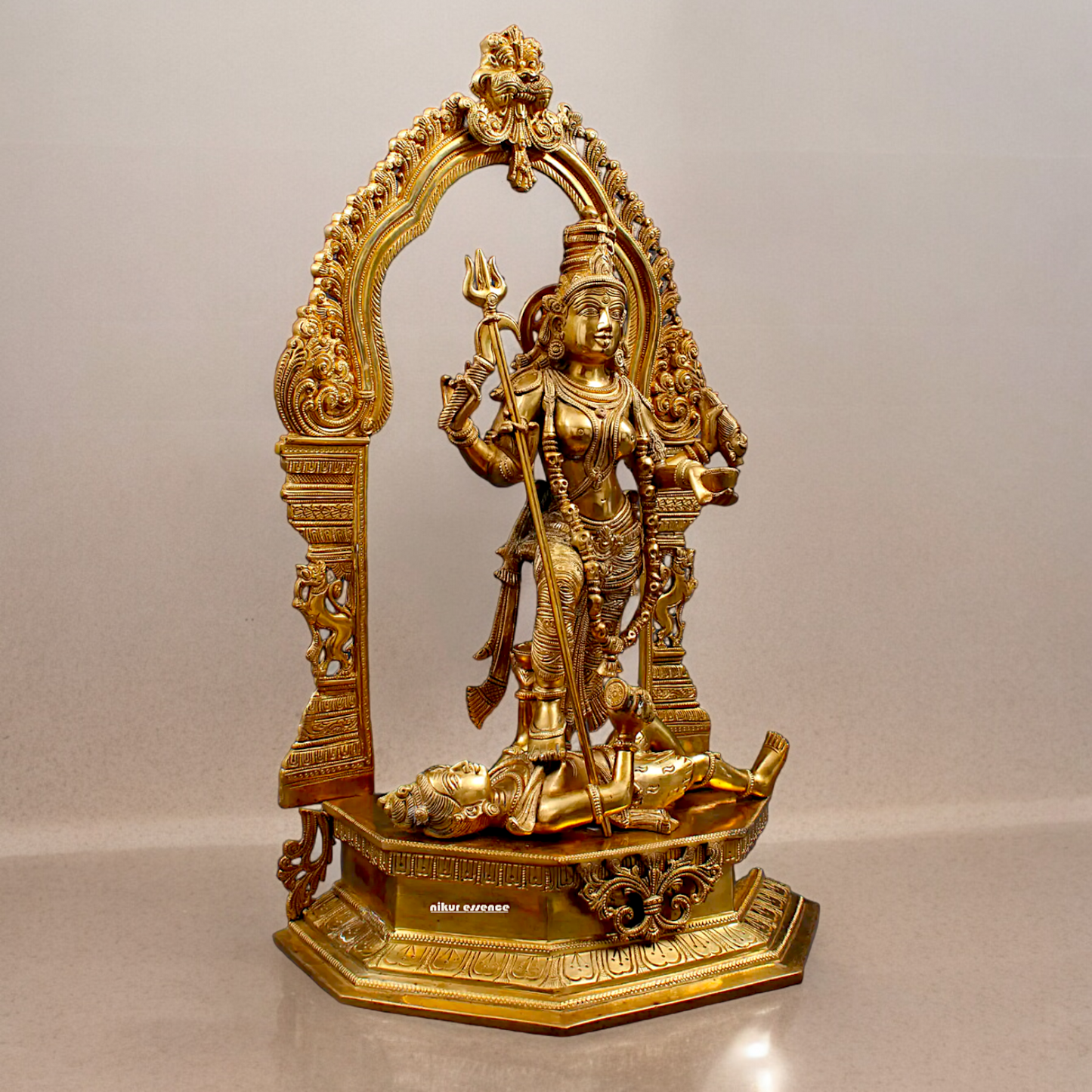 Goddess Solid Brass Kali Maa Idol - 22.047 inches