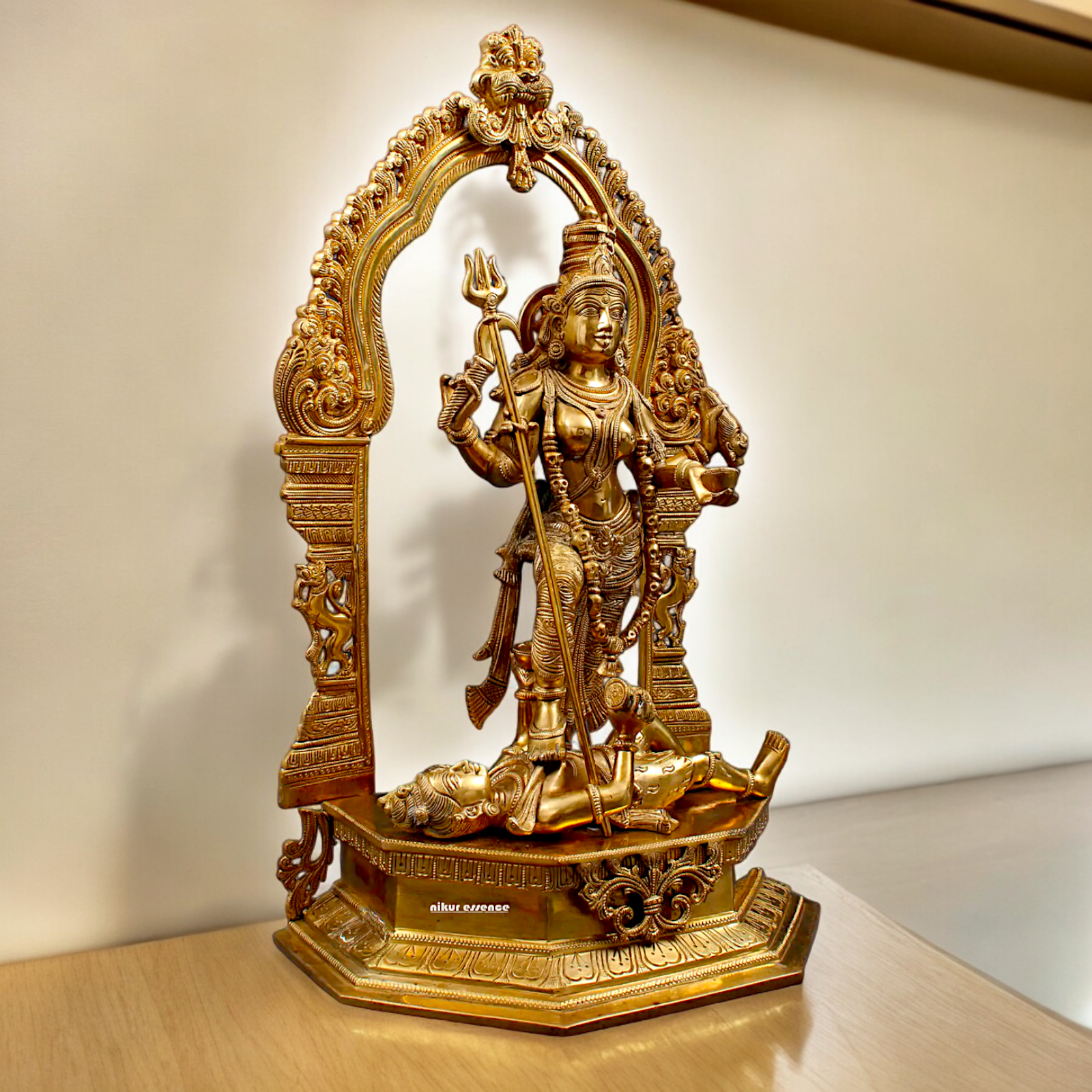 Goddess Solid Brass Kali Maa Idol - 22.047 inches