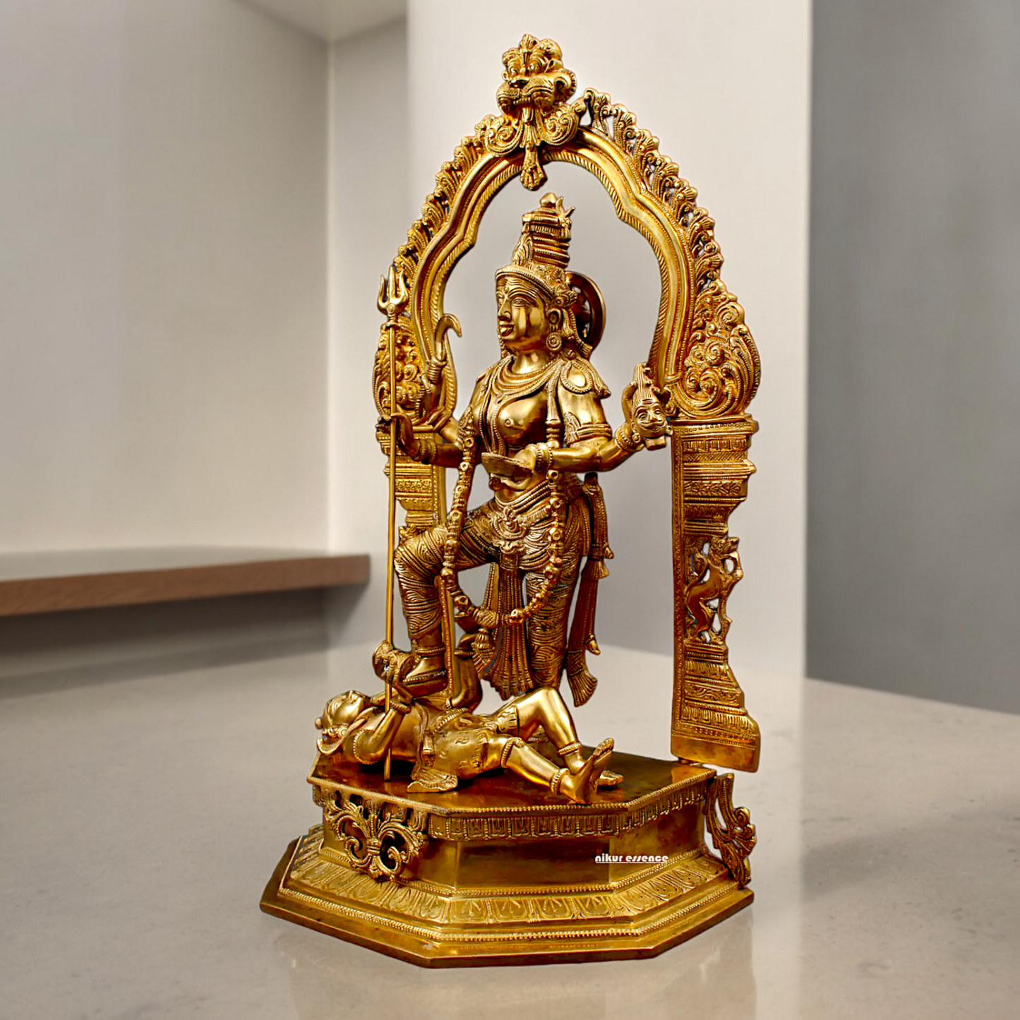 Goddess Solid Brass Kali Maa Idol - 22.047 inches