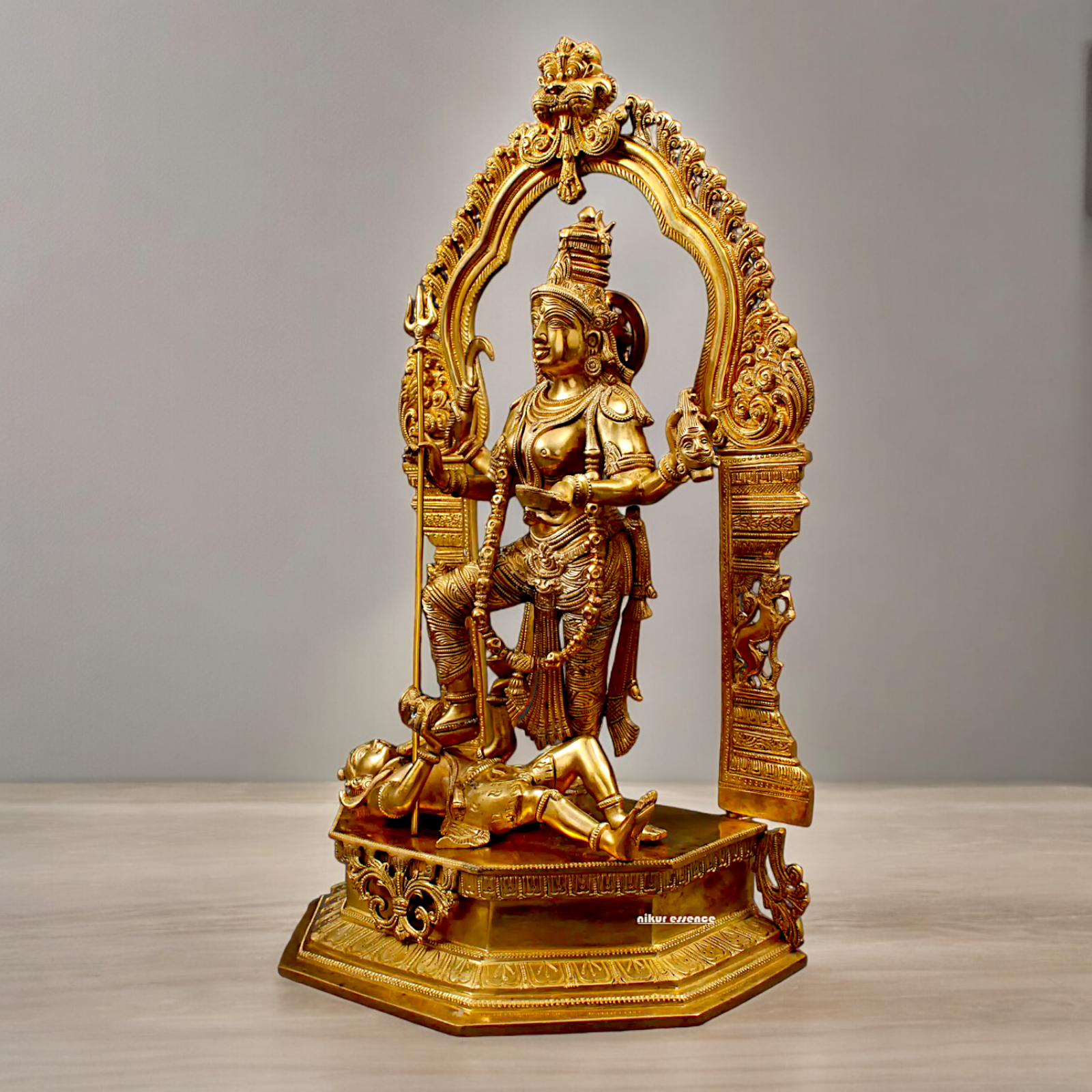 Goddess Solid Brass Kali Maa Idol - 22.047 inches