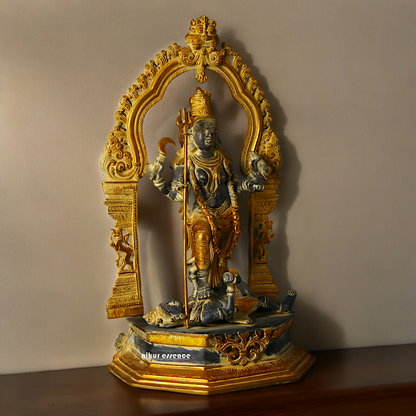 Superfine Brass Black Kali Maa Idol - 21.063 inches