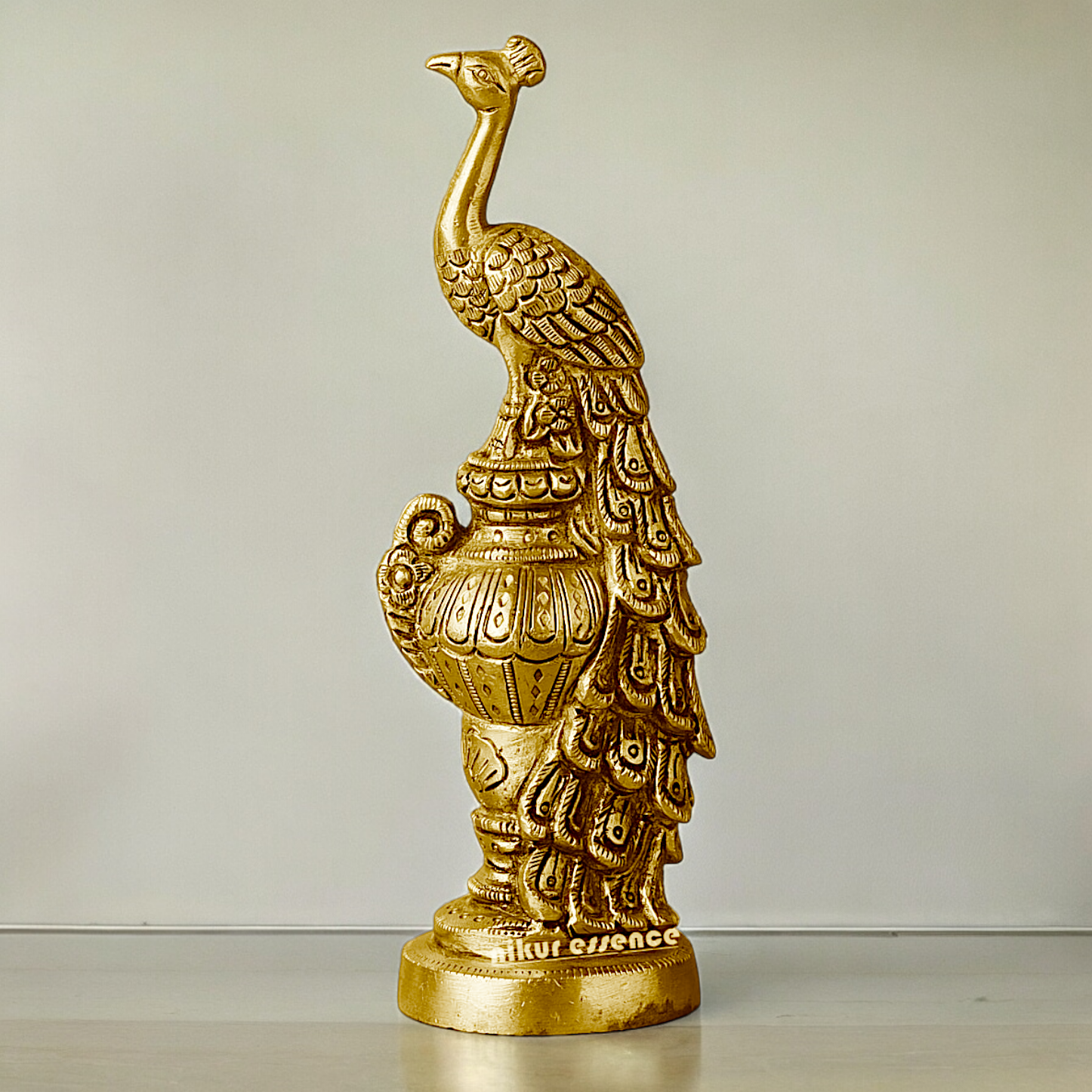 Solid Brass Beautiful Peacock Statue - 17.78 cm