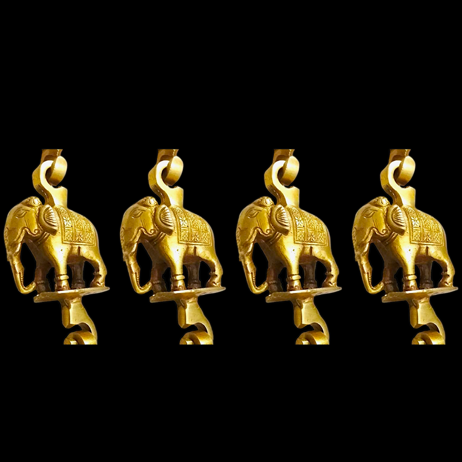 Handcrafted Rosewood Swing Plank – 4 feet Wooden Jhoola with 4 Solid Brass Chains & Ceiling Hooks | Luxury Oonjal for Home & Temple -Nikur Essence Nikuressence