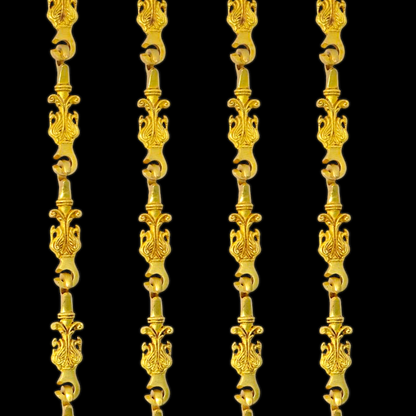 Handcrafted Carved Solid Rosewood Oonjal | 5ft Stylish Wooden Swing (60” x 24” x 6”) with Exquisite Rangoli Inlay & Artistic Carvings Nikuressence