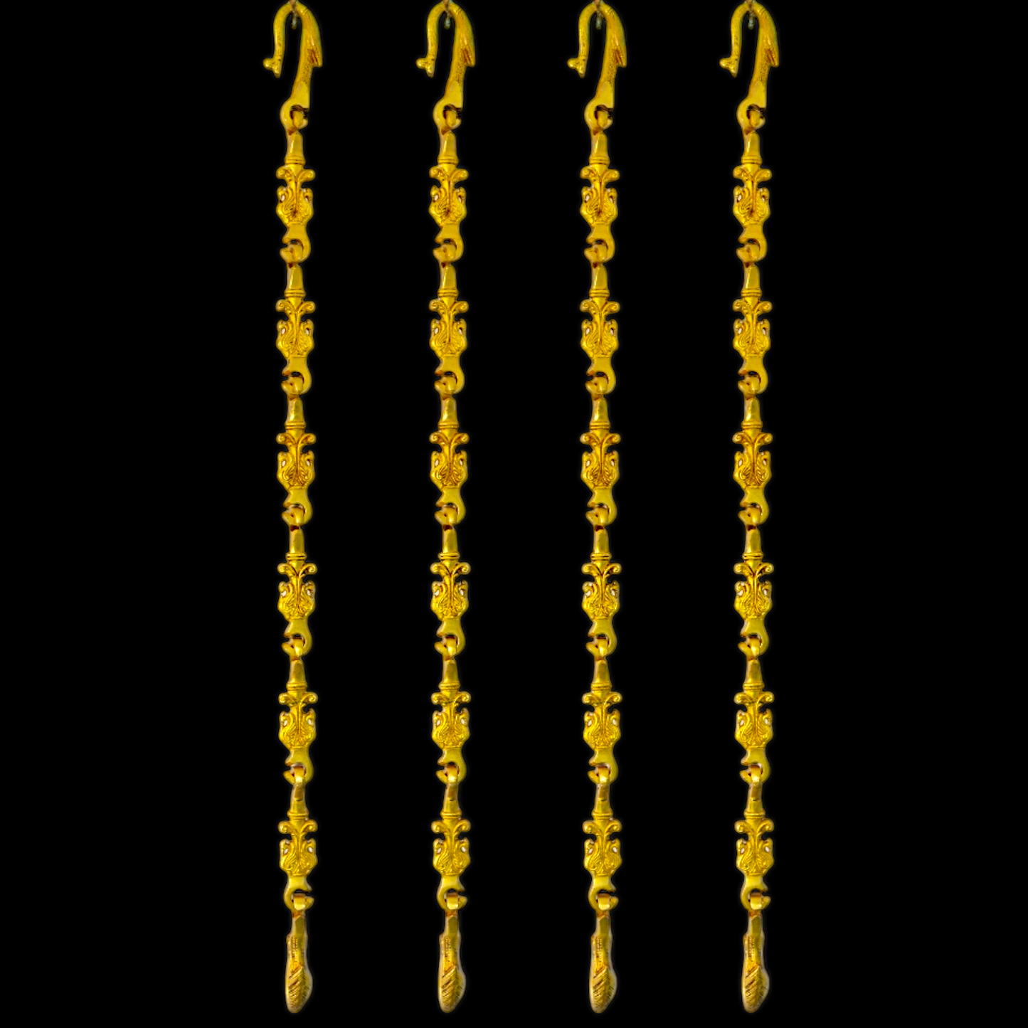 Handcrafted Carved Solid Rosewood Oonjal | 5ft Stylish Wooden Swing (60” x 24” x 6”) with Exquisite Rangoli Inlay & Artistic Carvings Nikuressence