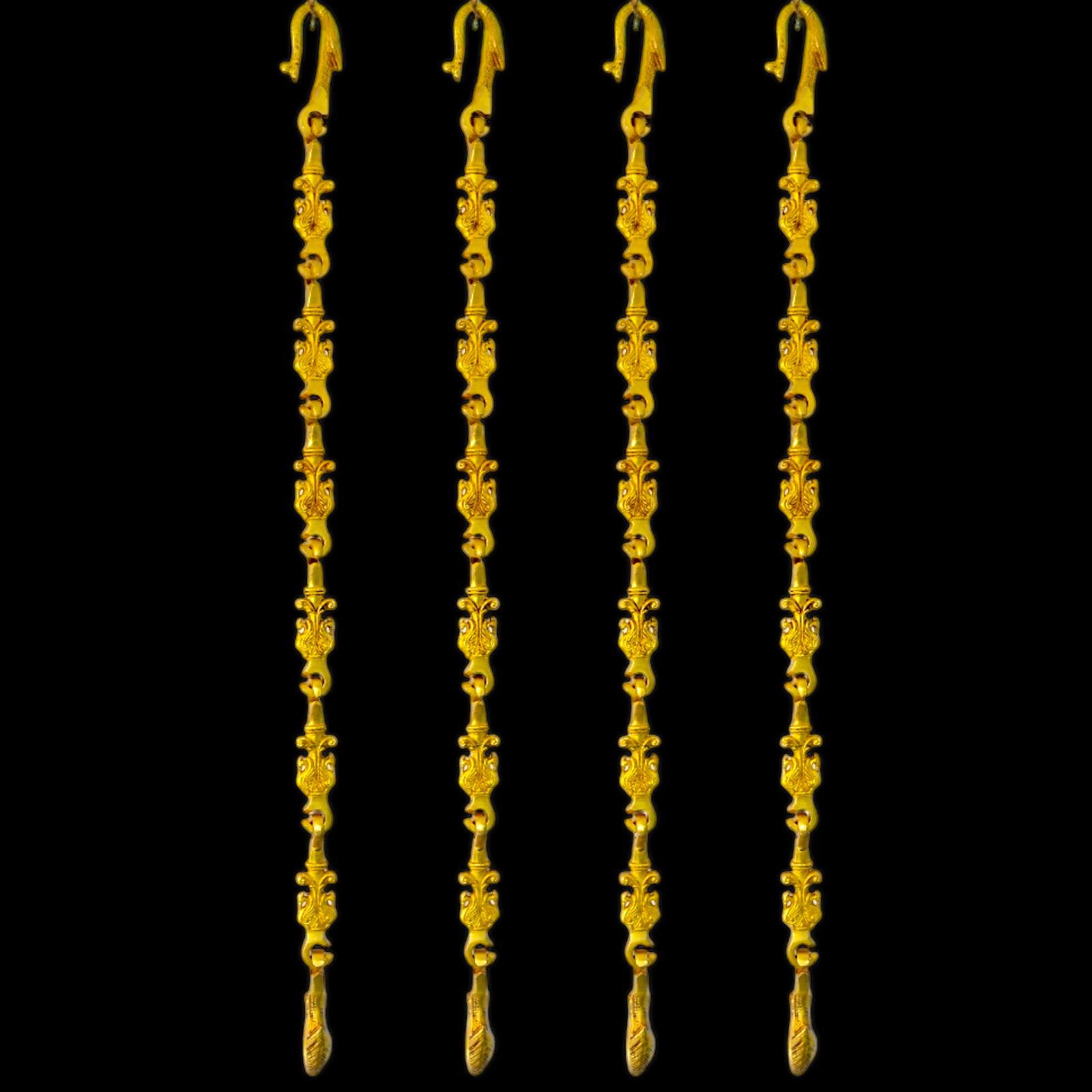 Handcrafted Carved Solid Rosewood Oonjal | 5ft Stylish Wooden Swing (60” x 24” x 6”) with Exquisite Rangoli Inlay & Artistic Carvings Nikuressence