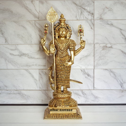 Pure Braas Murugan Standing Idol - 18 Inches