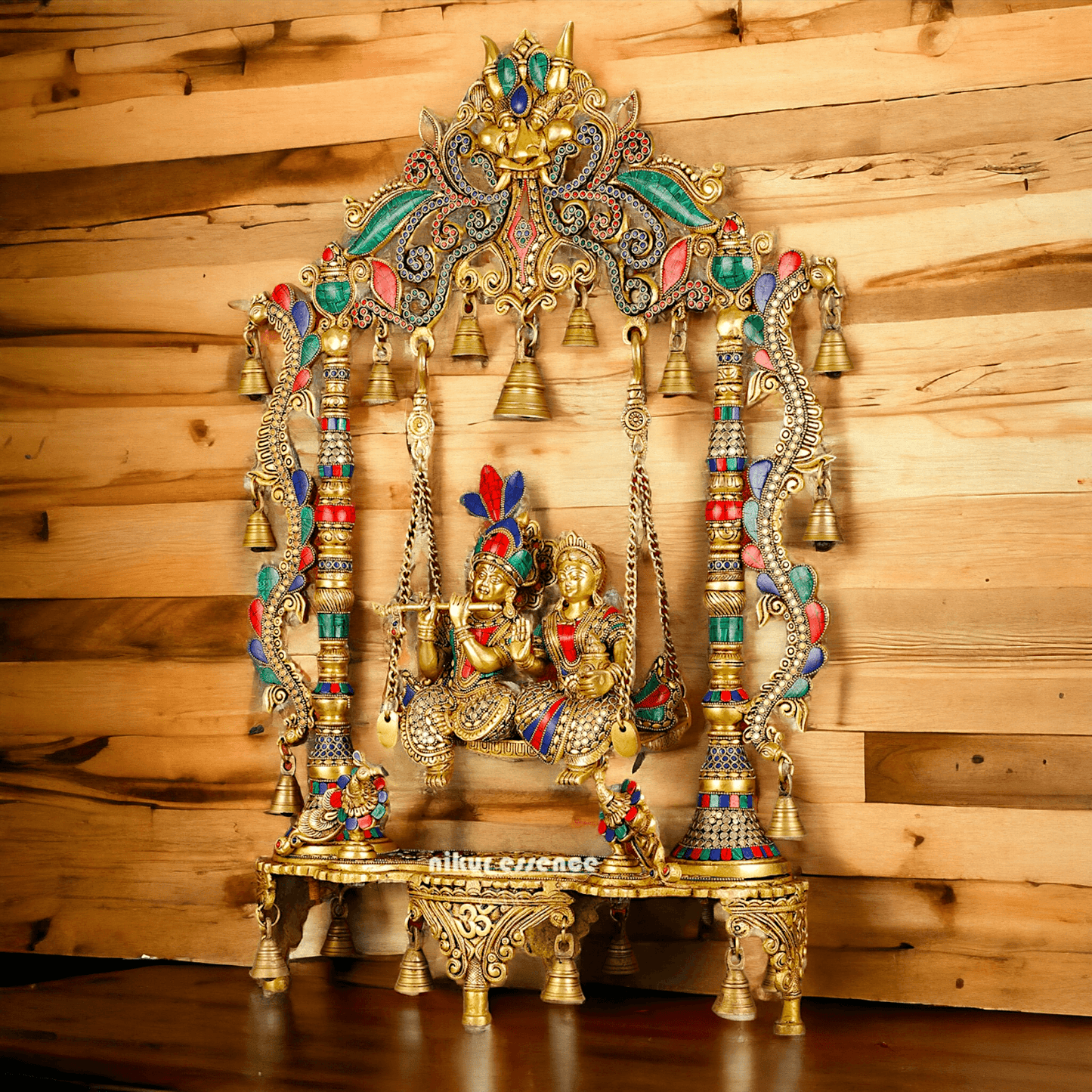 Buy Large Radha Krishna Swing | Buy Radha Krishna Jhula | 30 inch Idols Nikuressence