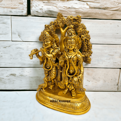 Buy Brass Hindu Radha Krishna Statue| 14 Inch Height- nikuressence Brass Nikuressence