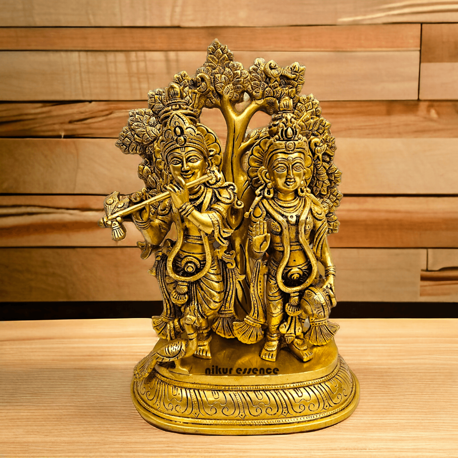 Buy Brass Hindu Radha Krishna Statue| 14 Inch Height- nikuressence Brass Nikuressence