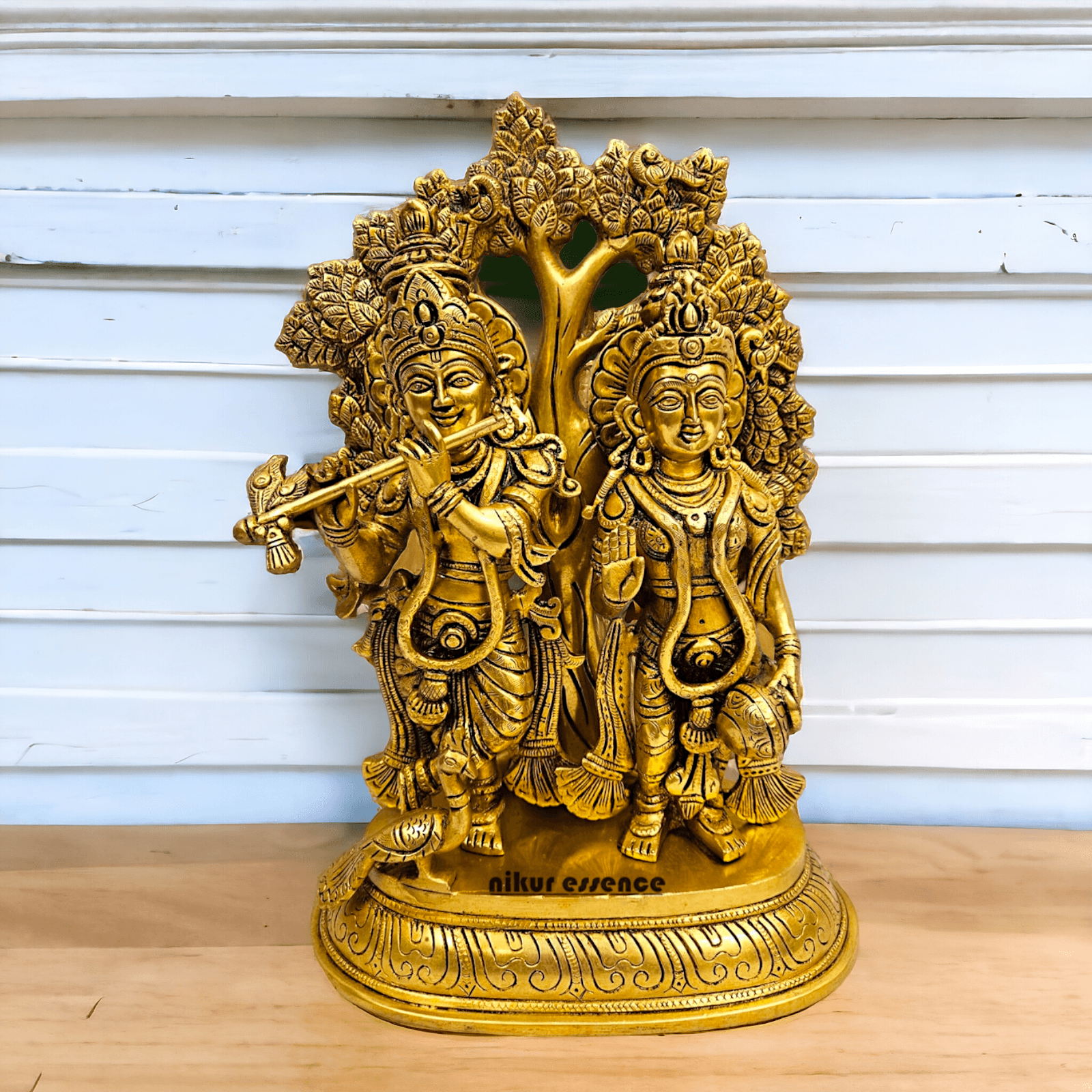 Buy Brass Hindu Radha Krishna Statue| 14 Inch Height- nikuressence Brass Nikuressence